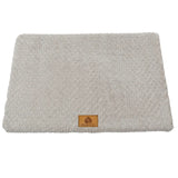 Plush Dog Crate Mat with Removable Washable Faux Fur Cover