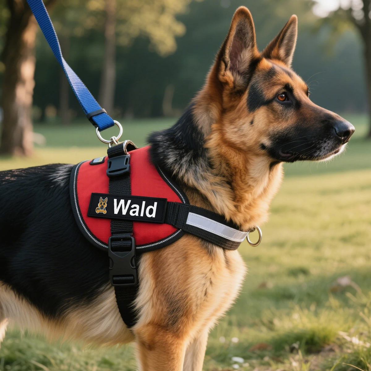 Custom Dog Harness Patches with Name and Phone Number, Set of 2