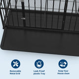 36 Inch Stainless Steel Dog Crate, Stackable Design
