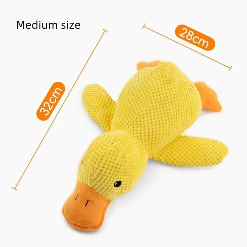 Plush Duck Squeaky Dog Toy, Soft Textured Fabric