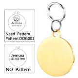 Engraved Dog ID Tag, Two-Sided Stainless Steel Name Tag