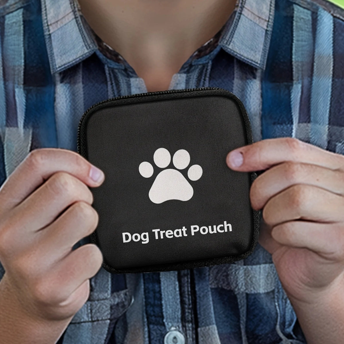 Zippered Dog Treat Pouch with Clip for Walks and Training