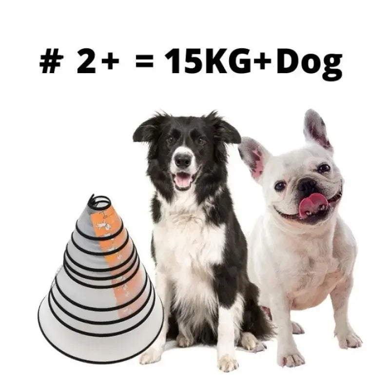 Dog Recovery Cone Collar, Adjustable E-Collar in 9 Sizes