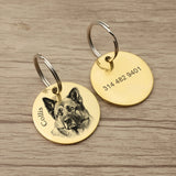 Custom Photo Dog Tag, Personalized Pet Tag with Your Dog's Picture