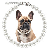 Pearl Dog Necklace for Medium and Large Dogs, Adjustable Fit
