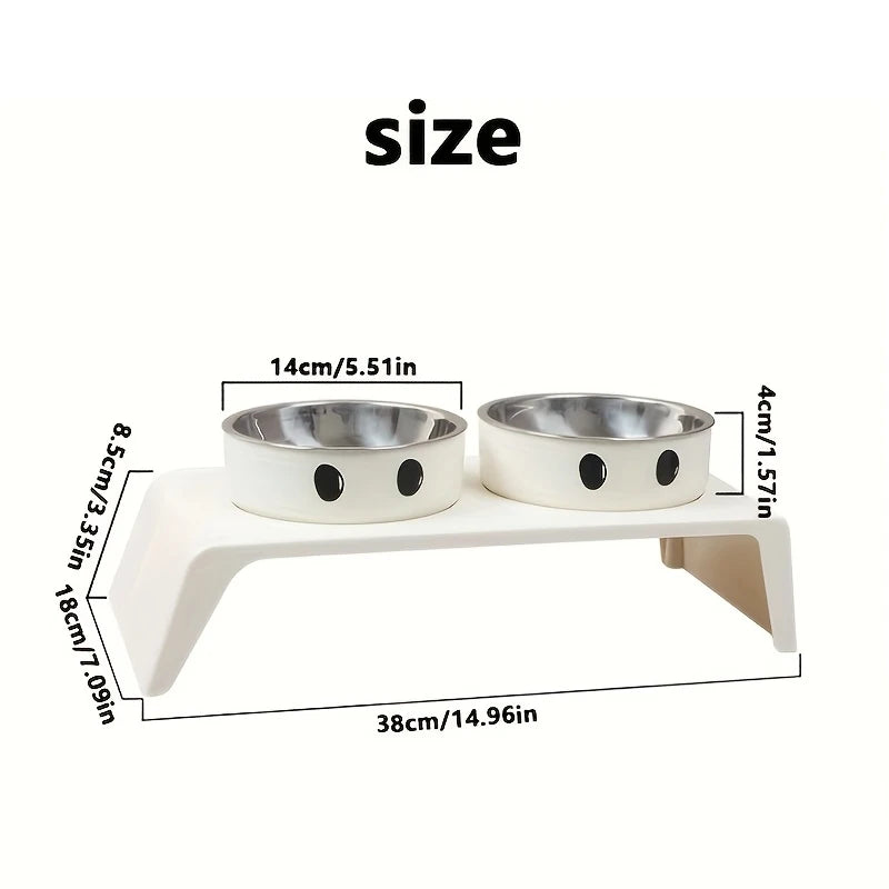 Raised Dog Feeder – 2 Stainless Steel Bowls