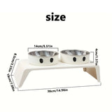 Raised Dog Feeder – 2 Stainless Steel Bowls