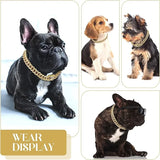 Gold Chain Dog Collar, Stainless Steel Pet Necklace