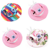 Dog Baseball Cap with Ear Holes, Breathable Mesh Visor Hat