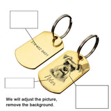 Custom Photo Dog Tag, Personalized Pet Tag with Your Dog's Picture