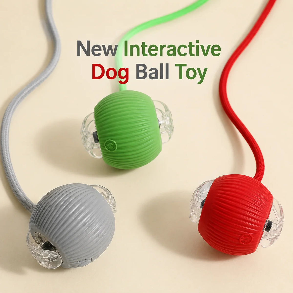 Automatic Rolling Ball Toy for Dogs, Rechargeable with 3 Modes
