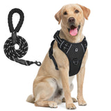 No Pull Dog Harness and Leash Set with Front and Back Clips