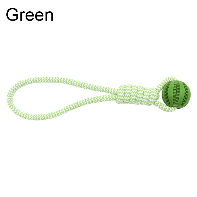 Dog Rope Tug Toy with Treat Dispensing Ball for Small Dogs