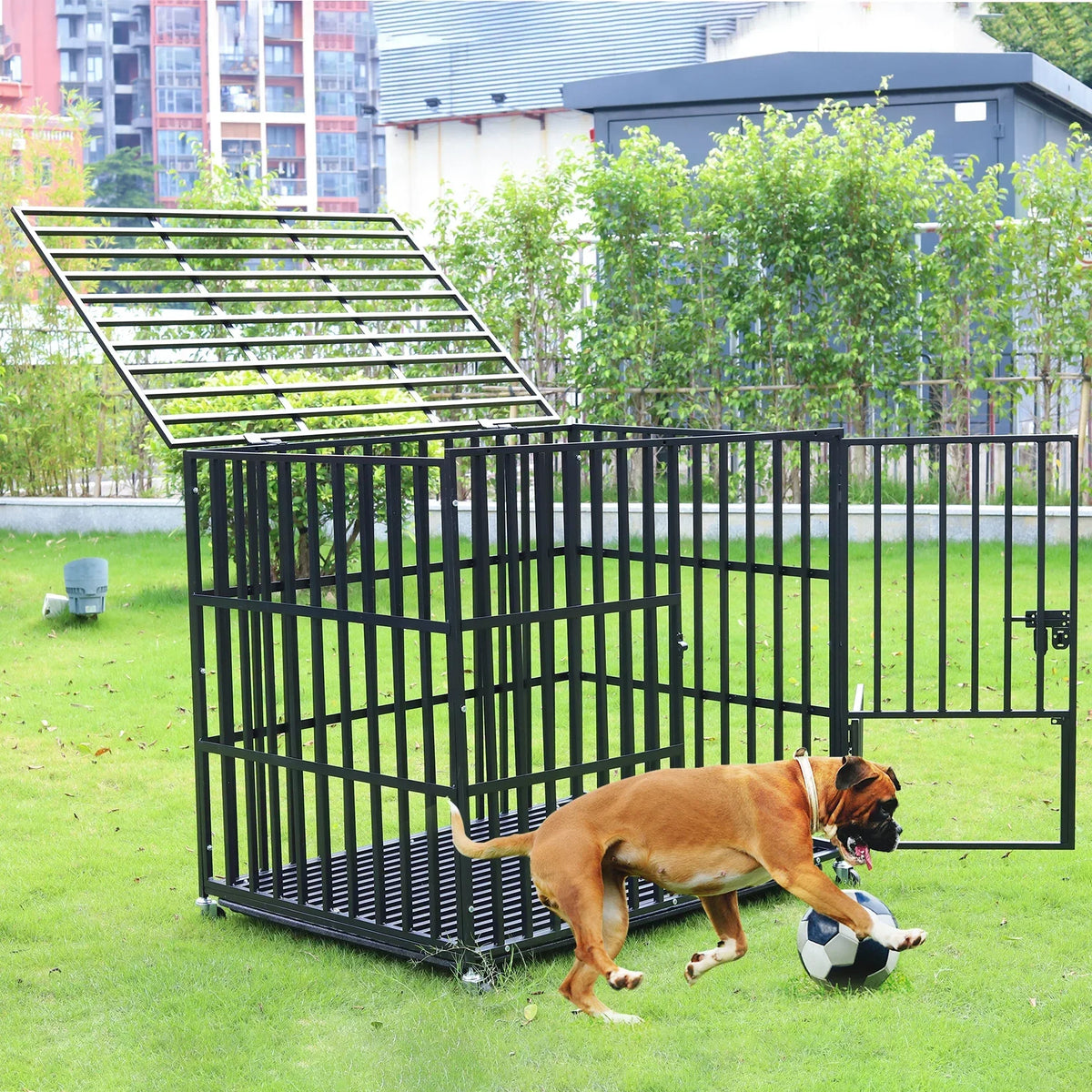 Heavy Duty Metal Dog Kennel in 15 Sizes for Small to Large Dogs