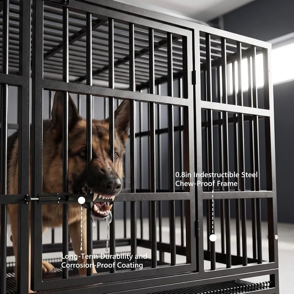 48 Inch Heavy Duty Dog Crate with Slide-Out Tray