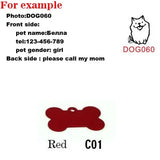 Bone Shaped Dog ID Tags, 2-Pack with Two-Sided Engraving