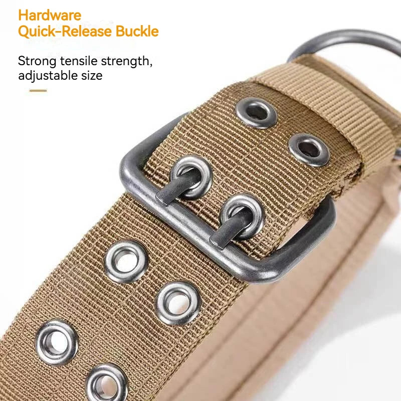 Tactical Dog Collar and Leash Set for Strong Medium Large Dogs