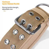 Tactical Dog Collar and Leash Set for Strong Medium Large Dogs