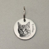 Custom Dog ID Tag with Photo, Personalized Stainless Steel