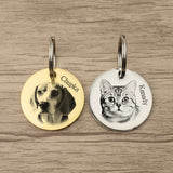 Custom Photo Dog Tag, Personalized Pet Tag with Your Dog's Picture