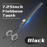 Curved Dog Grooming Thinning Shears, 7.25 Inch Japanese 440C