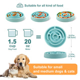 Dog Slow Feeder Bowl with Maze Design and Non-Slip Base