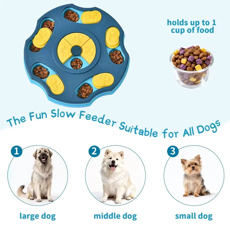 Interactive Dog Puzzle Feeder and Slow Feeder Bowl, 4 Styles